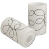Anmire 2 Pack Modern Line Style Glass Shade, Cylinder Light