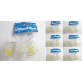 Set of 6 Jumbo Fillable Clear Dreidel Toys