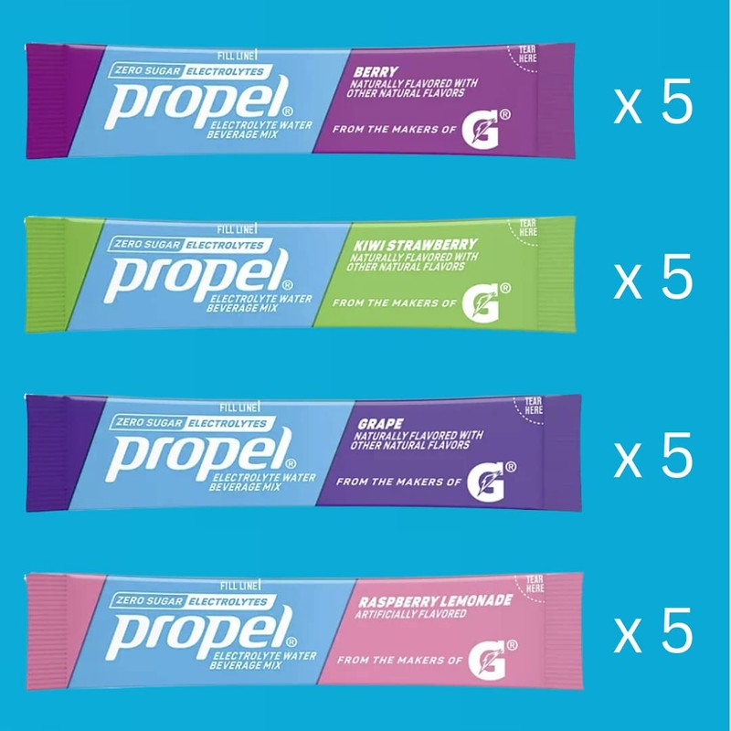 Propel Powder Packets, 4 Flavor Variety Pack With Electrolytes, Vitamins