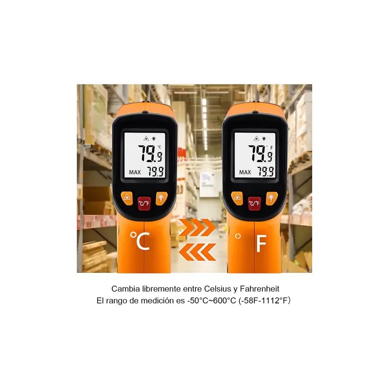 Termometro Digital Infrarrojo Ambiental Industrial -50-400°c