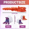 3D Printed Crab Toy, 2PCS Hermit Crabs in Purple and