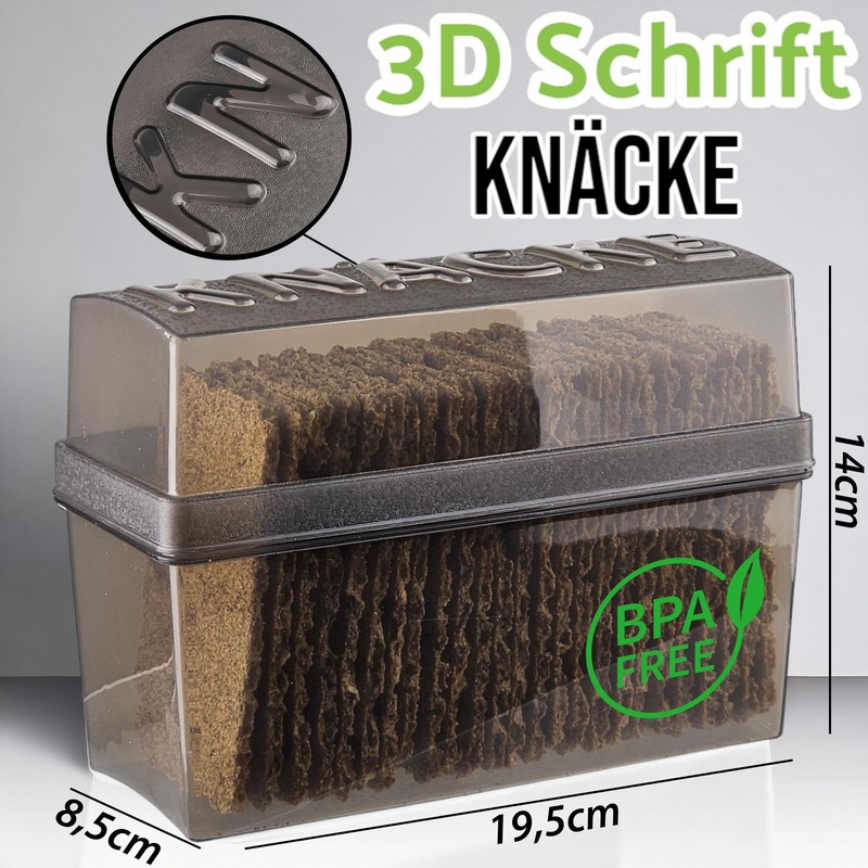 My-goodbuy24 Crispbread Box Crispbread Box with Lid - Bread Box