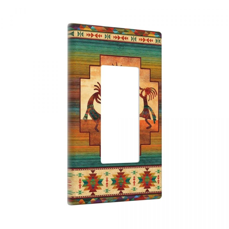 Southwest Native American Kokopelli Single Gang Rocker Decorative Light Switch