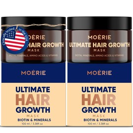 Moerie Hair Growth & Repair Mask - Restorative, Vegan-Friendly Treatment for Longer, Thicker, Fuller Hair - 100ml, 2 pack
