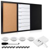 Navaris Combination Board Cork/Whiteboard/Chalkboard - 24 x 36 inches Combo
