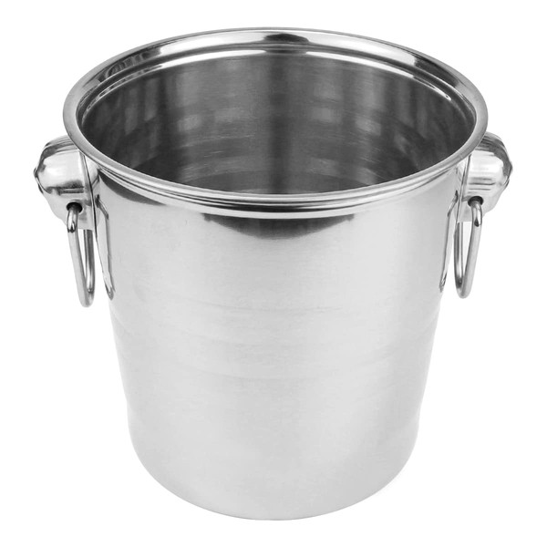 LNQ LUNIQI 3L Stainless Steel Ice Buckets Insulated Ice Bucket for Parties Drink Cocktail Wine Champagne Bucket Cooler for Home Restaurant Hotel Catering Party Bar （Silver）