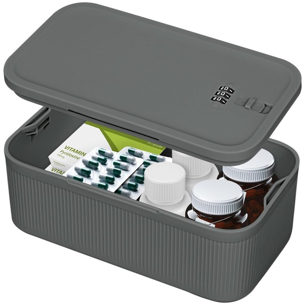 HOTOOLME Mini Safe Small Lockable Box Made of ABS Lockable
