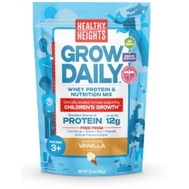 Healthy Height Grow Daily 3 Protein Powder (Vanilla) - Developed by Pediatricians - High in Protein Nutritional Shake - Contains Key Vitamins & Minerals