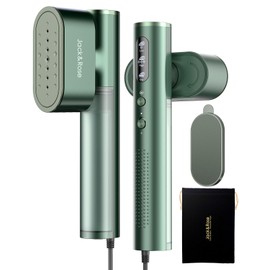 Jack ＆ Rose Travel Steamer for Clothes,100-220V Portable Iron,15s Heat Up,Steamer ＆ Iron 2 In 1, Travel Size,Large Ceramic Heat Panel,for Global ＆ Europe