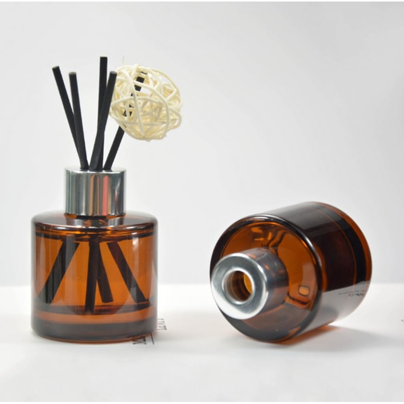 Yaphetss 2Pcs 50ml 1.7oz Diffuser Bottles Empty Glass Diffuser Jar