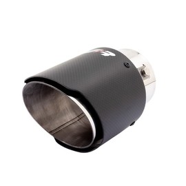 Simoni Racing TRX/98C Exhaust Trim Round/Slanted Matt Carbon + Stainless Steel Diameter 102 x Length 155 mm Connection 50-76 mm