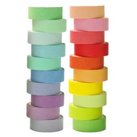 Maartla 20 Rolls Washi Tape Set, Rainbow Washi Tape Colorful Masking Tape 15mm Wide, Decorative Tape for Bullet Journal, Book, Planner, Scrapbooking, DIY Arts Crafts