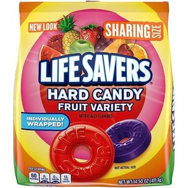 Life Savers Hard Candy Fruit Variety Bags - Pack of 2 - Individually Wrapped to Guarantee Freshness - Sharing Size bags - Perfect for Sharing with Others