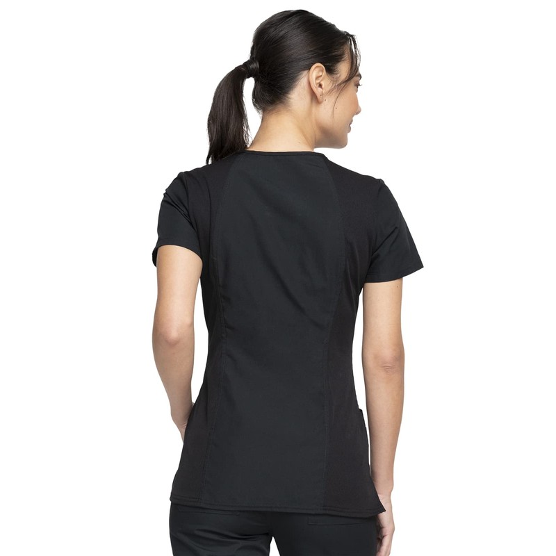 Cherokee womens V-neck Top Medical Scrubs, Black, XX-Large Plus