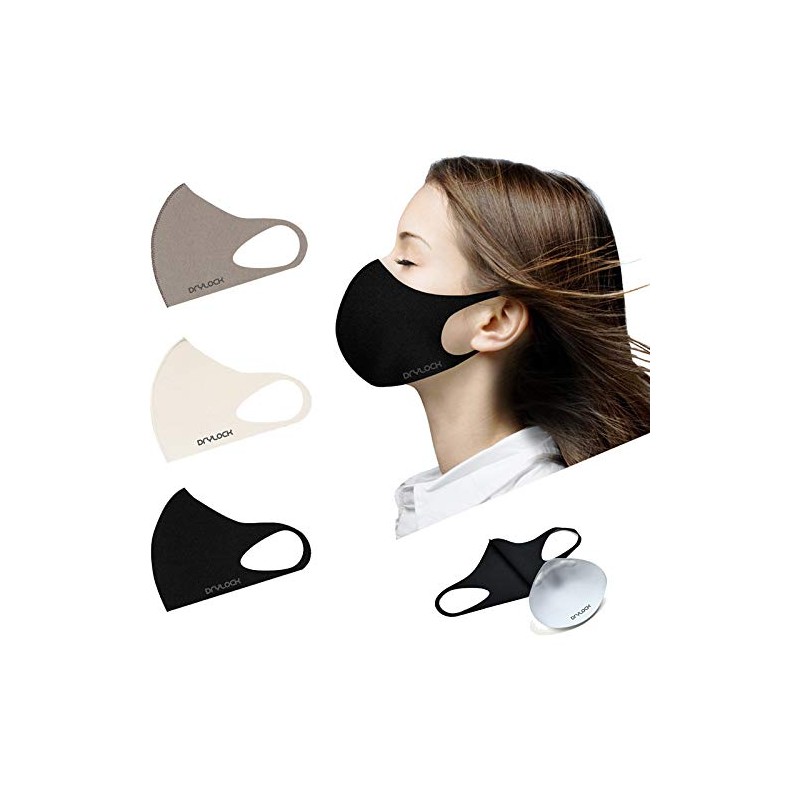 DRYROCK Mask, Washable to Filters, Antibacterial, UV Protection, Odor Resistant,