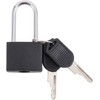 Black Padlock, Small Padlock, Anti-Theft Lock with 2 Keys Security