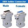 VISSQH 20Pcs(10Pair) DB9 Solder Connectors, D Sub Male/Female Adapter Connector
