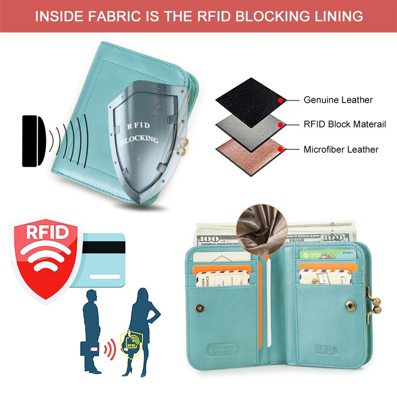 [Contact's serie] Full Grain Leather Bifold Wallet RFID Blocking 9
