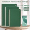 EMSHOI A4 Notebook Lined Journal, 100 GSM, PU Leather Hardcover,