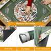 Noise-Reducing Mahjong Mat,31.5"x31.5" Portable Tablecloth for Mahjong,Green Floral and Birds