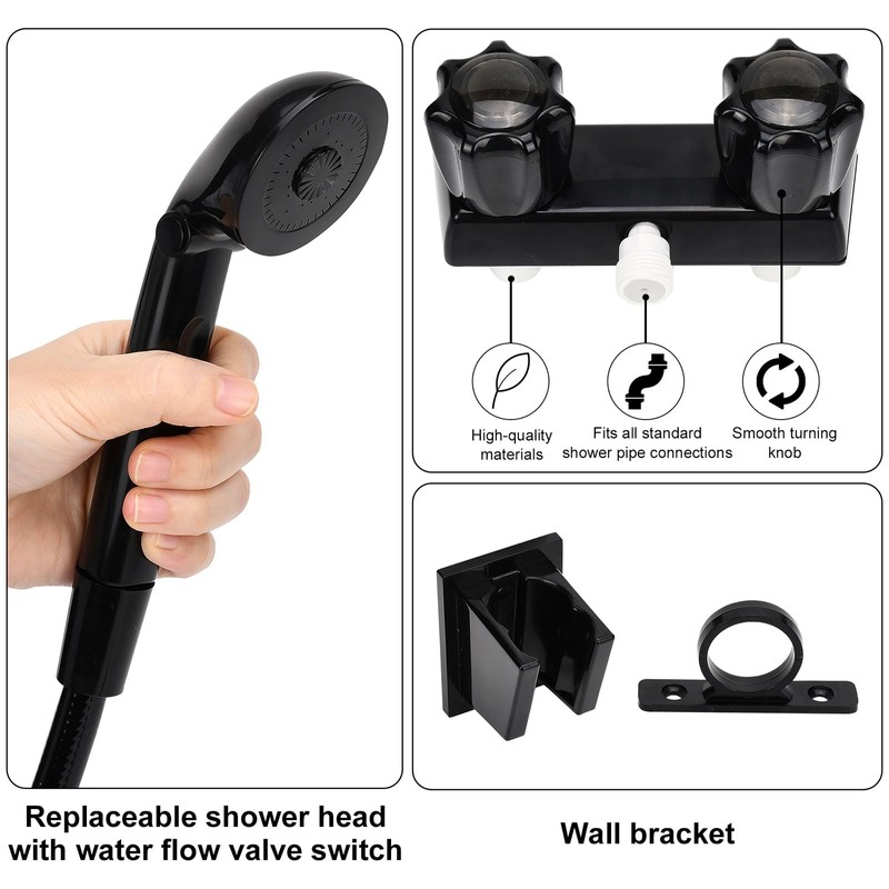 XhuangTech 4" RV Shower Faucet with Handheld Shower Head &