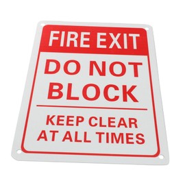 ULTECHNOVO Fire Exit Sign Do Not Block Warning Label Sign for Emergency Exit High Visibility