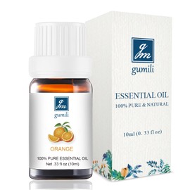 GM Gumili Orange Essential Oil - Pure Organic Oil for Skin, Hair, Diffuser, Spray, Cleaning, Body Massage - Orange Fruit Scent, 10mL