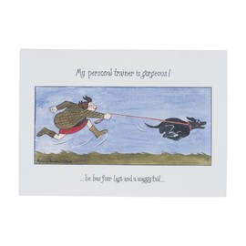 Caspari Who's Walking Who? Boxed Note Cards - 8 Cards And 8 Envelopes Per Package