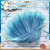Reallnaive 1 Pack 10 Inch Seashell Decorative Bowl Large Resin