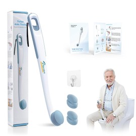 Toilet Aids for Wiping Bottom – Ideal for People Overweight,Elderly, Disabled and Post Surgery,Innovative Replaceable Clamp Head and 16.5" Handle
