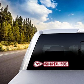 Fanmats 61382: Kansas City Chiefs 2 Piece Team Slogan Decal Sticker Set