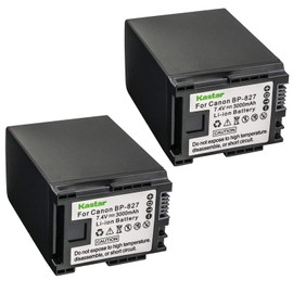 Kastar BP-827 Battery (2-Pack) for Canon VIXIA HF10 HF11 HF20 HF21 HF100 HF200 HF G10 HF M30 M31 M32 HF M40 HF M41 HF M300 HF M400 HF S10 HF S11 HF S20 HF S21 S30 S100 S200 HG20 HG21 HG30 XA10