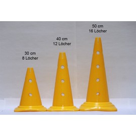 Agility Dog Sports Multi Cone with Holes, 50 cm, Yellow