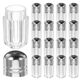 Healeved - 20 botellas vacías para píldoras con tapas, recipientes para medicamentos, botellas de medicamentos, organizador de medicamentos de plástico, recipientes pequeños para píldoras