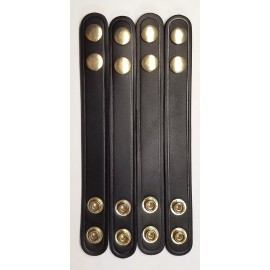 Leather Gold Snap Keeper Loops (set of 4) for Police Duty Belt