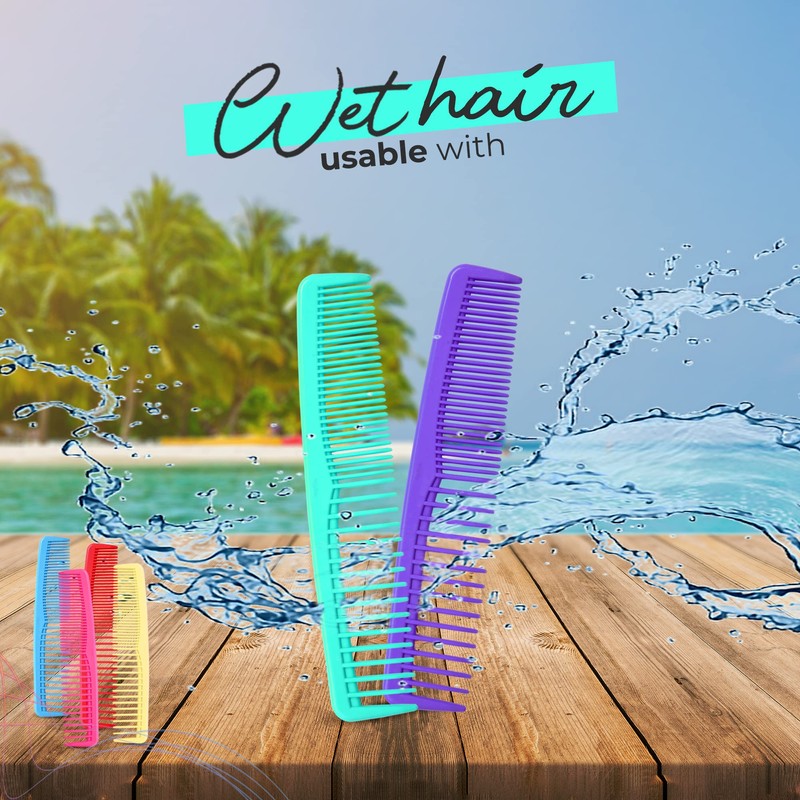 QITIMIR Colorful Hair Comb Set 6 Colors in Pack, Hair
