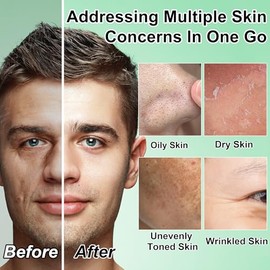 Regalos para hombres, cuidado de la piel para hombres, rutina de cuidado facial hidratante y humectante para todos los tipos de piel de hombres, regal