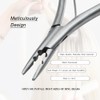 Stainless Steel Silver Hair Extension Pliers With 2 holes Multi