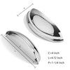 CABDM 2 Pack 4" Drawer Pulls Polished Chrome Cabinet Cup