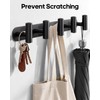 Optish Coat Rack Wall Mount, Black Bathroom Towel Rack with