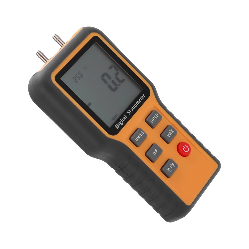 Handheld Digital Manometer for Positive and Negative Air Pressure Measurement