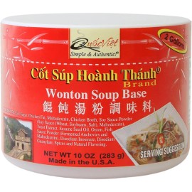 Quoc Viet 1 Pack - 10oz Quoc Viet Vietnamese Soup Base Selection - Made in USA - Choose - Wonton Soup Base (Cot Sup Hoanh Thanh)