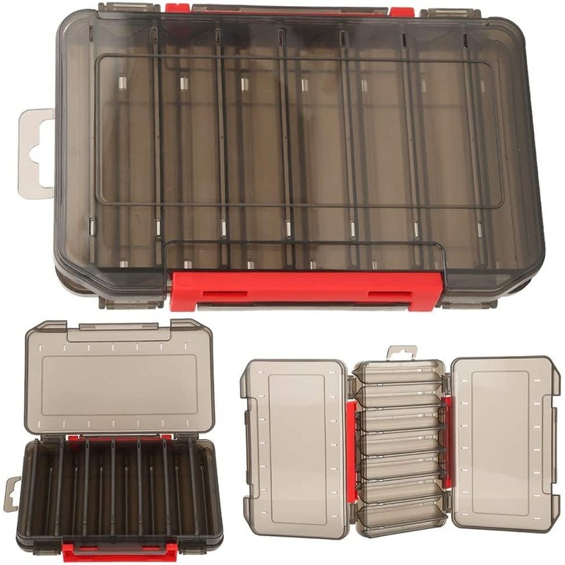 Fishing Lure Box,Plastic Fishing Box OrganizerDouble Sided Fishing Bait Storage