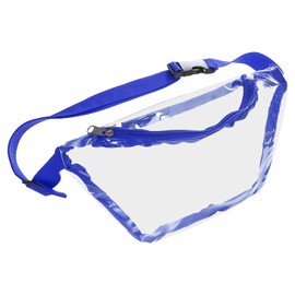 uxcell Clear Fanny Pack, Stadium Approved Waist Bag, Stadium Events Belt Bag Waterproof Adjustable for Women Men, Sports Events, Concerts, Blue