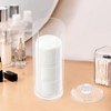 Acrylic Cotton Rounds Holder with Lid for Vanity, Facial Makeup