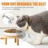 Lusifaco Shallow Elevated Cat Bowls,5.9 Inch Wide Raised Ceramic Cat