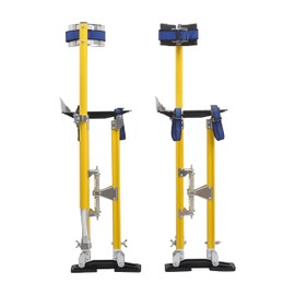 GESEXI Drywall Stilts 24-40 inch Adjustable Professional Aluminum Tool Stilt for Painting Painter Taping, Yellow