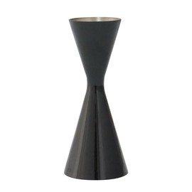 Cocktail Geek Double Cocktail Jigger Slim Style Measuring Jigger with Etched Pattern (Black, 2/1 oz)