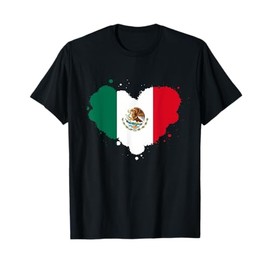 Mexico Heart Shape Flag T-Shirt