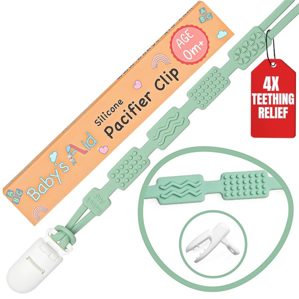 Baby’s Aid Silicone Pacifier Clip for Baby Girls and Boys,